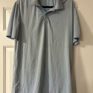 Ralph Lauren Men's Sky Blue Striped Polo RLX